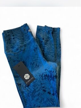 Scorpio Sol Teal Tie-Dye Active Leggings